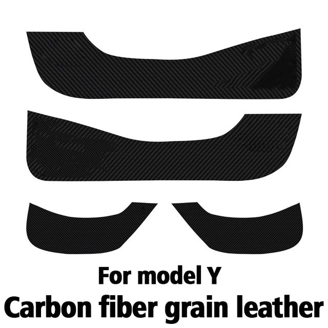 Leather Car Door Anti Kick Pad Protection Film Cover Protector Stickers Trim For Tesla Model 3 Y   Styling Accessories