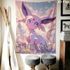 Custom Name Espeon Wall Tapestry Aesthetic Wall Hanging Printed Fabric Blanket Decorative Tapestries for Bedroom Living Room Home Decor
