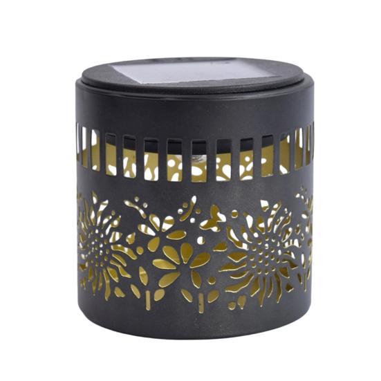 Decorative Solar Lights Iron Outdoor Step Wall Lights Rust-Resistant Waterproof Fence Lights for Garden Post Patio Backyard Yard