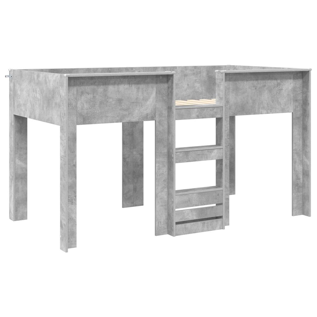 Kids Bunk Bed Concrete Grey 80 x 200 cm Engineered Wood