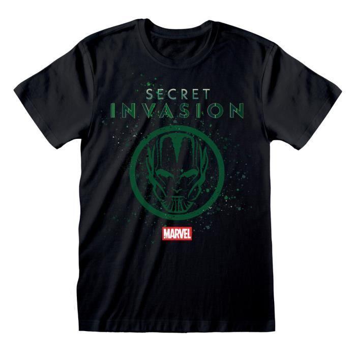 T shirt à manches courtes Marvel Logo Icon Noir Unisexe XXL