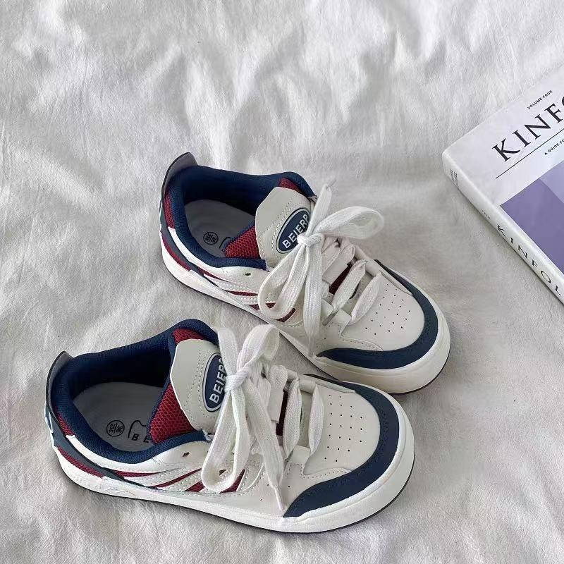 

High-value women s shoes spring and summer versatile dopamine muffin sole soft sole mesh breathable campus style women s board shoes 35