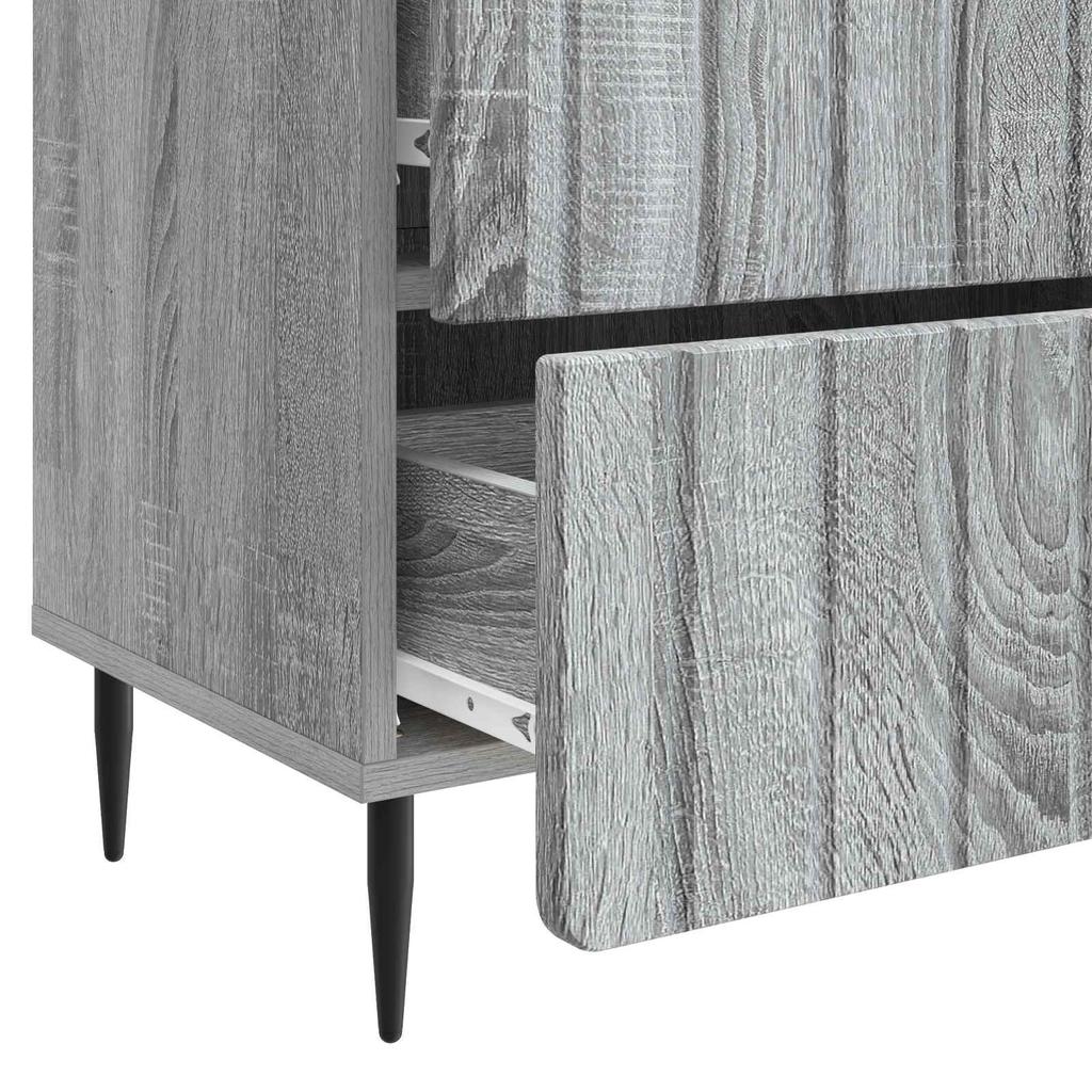 Nightstand Gray Sonoma 62 x 34.5 x 49.5 cm Particleboard