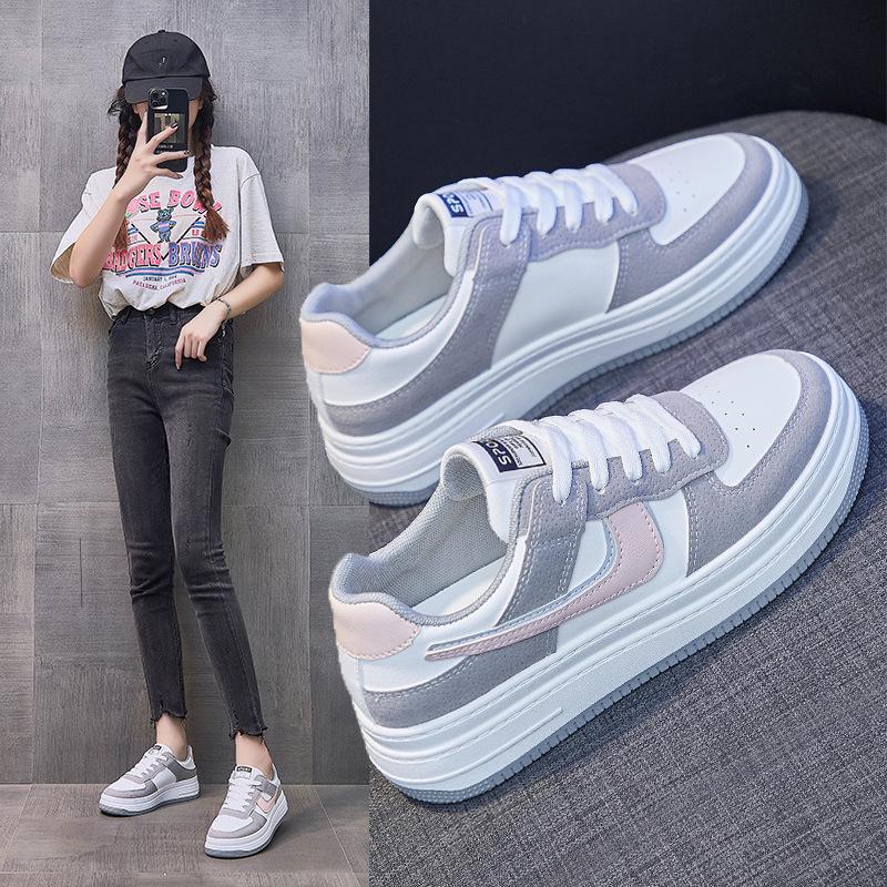 Women's Spring New Korean Style Shoes for Women's Trendy Students' Flat-soled Running Breathable Casual