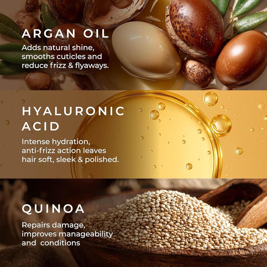 Naturali Moisture Filling Shampoo 100Ml Pack of 1 With Hyaluronic Acid Argan Oil Quinoa Adds Shine & Bounce