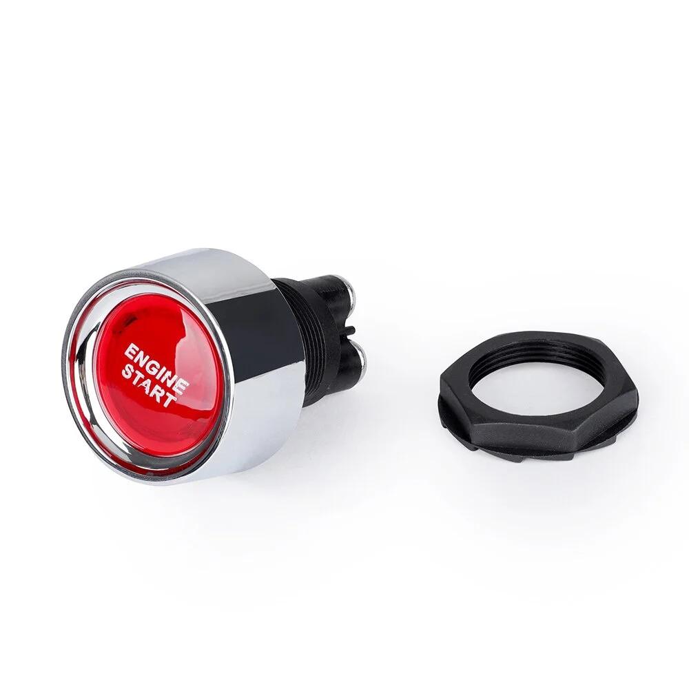 Car Engine Start 50A Push Button Keyless Switch DC 12V/24V Racing Small Ignition Engine On Off Switches Red