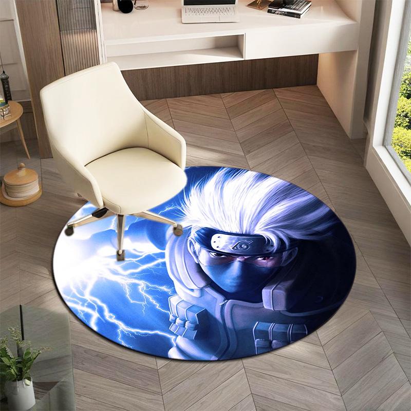 Famous cartoon NARUTO protagonist Uzumaki Naruto round carpet soft home decoration anti-slip door mat outdoor picnic mat carpet M3