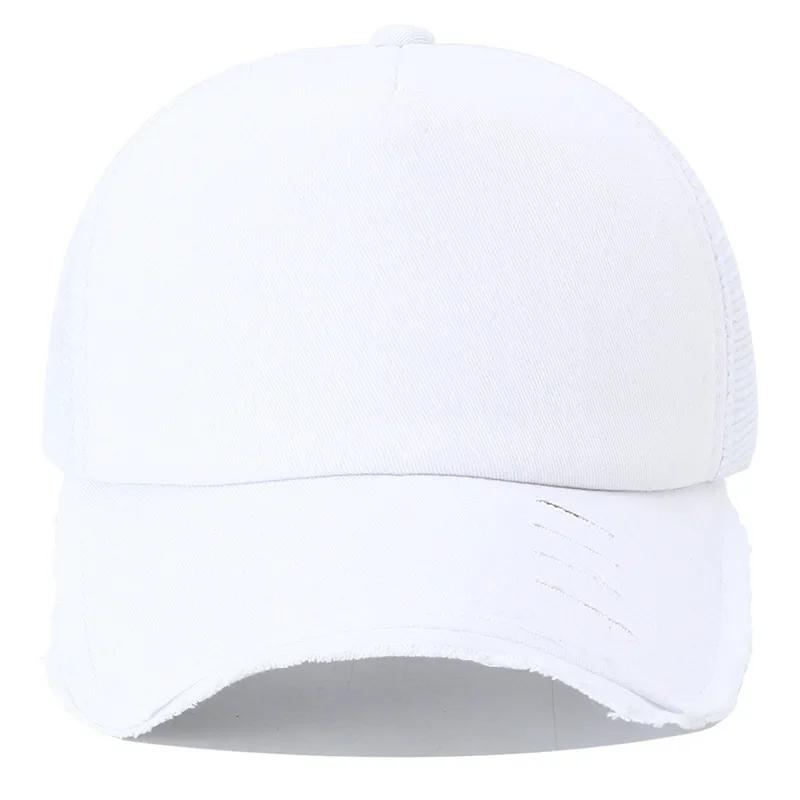 2024 New Summer Women's Black White Pink 5 Panel Baseball Cap with Breathable Mesh Trucker Snapback Hats for Men Women Gorros