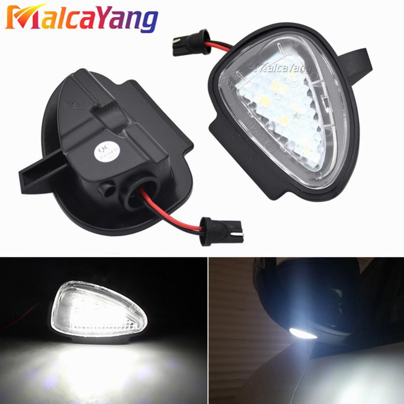 2x Error Free White Led Under Side Mirror Puddle Light For VW Golf 6 MK6 GTI R 2008-2014 Touran 2011-2014