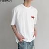 INCERUN Plus Size Men Short Sleeve Print Casual Loose T-shirts Tops