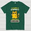 I Am Allergic To Stupidity Cotton Summer Casual Cool Loose T-Shirt