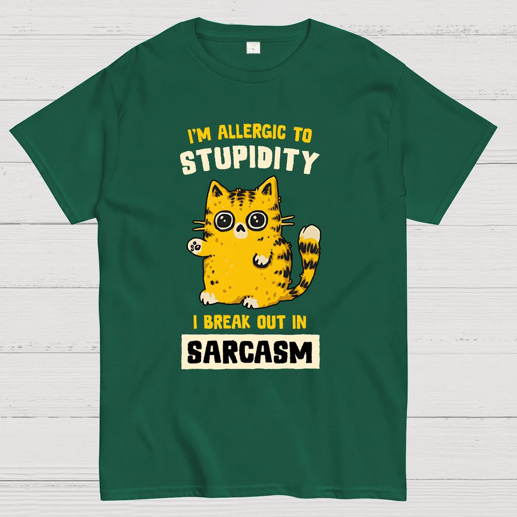 I Am Allergic To Stupidity Cotton Summer Casual Cool Loose T-Shirt