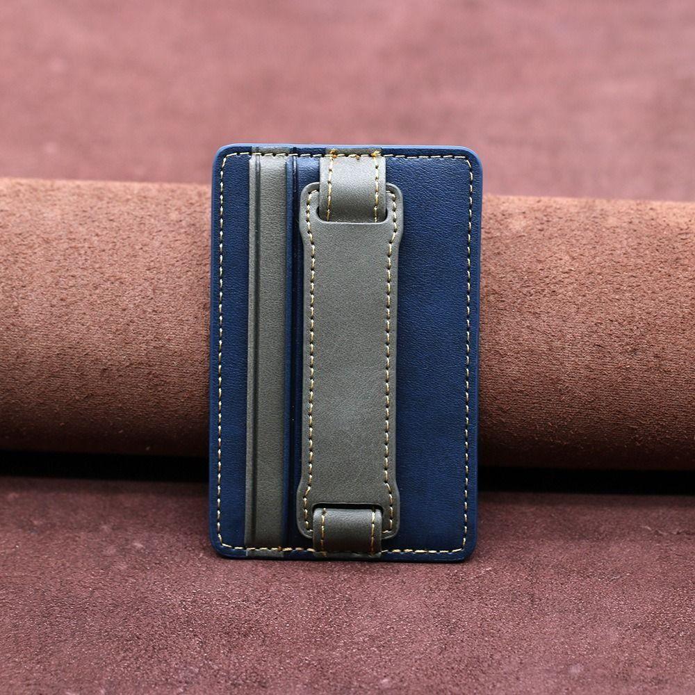 

Многофункциональный PU держатель для кредитных карт и телефона PU клейкий кошелек-стикер для телефона Задняя крышка для мобильного телефона синий