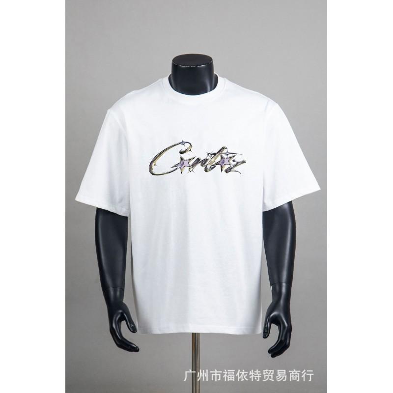 Corteiz Alcatraz Vintage Print T-Shirt Herren Damen Streetwear Lockerer Schnitt Kurzarm Tee
