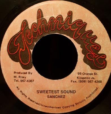 7inch Record SANCHEZ - Sweetest Sound NONE Techniques Jamaica Reggae Ska  Dub Used