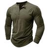 Herren Langarm Henley Shirt aus Bambus-Baumwolle