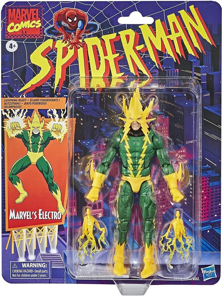 Hasbro Marvel Legends Series Figurină de Acțiune Electro Colecționabilă Jucărie Colecție Retro E9318 Autentică Spider-Man 6-inch
