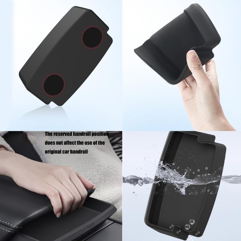 Vehicle Armrest Compartment Insert Interior Console Glove Organize Silicone Center Console Tray Suitable for Vehicles