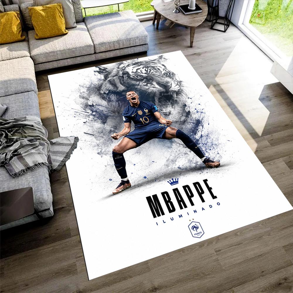 Star Player Kylian Mbappé Carpet Suitable for Game Room Decorate room Kitchen Dormitory Anti-slip Rug Decorate Offices