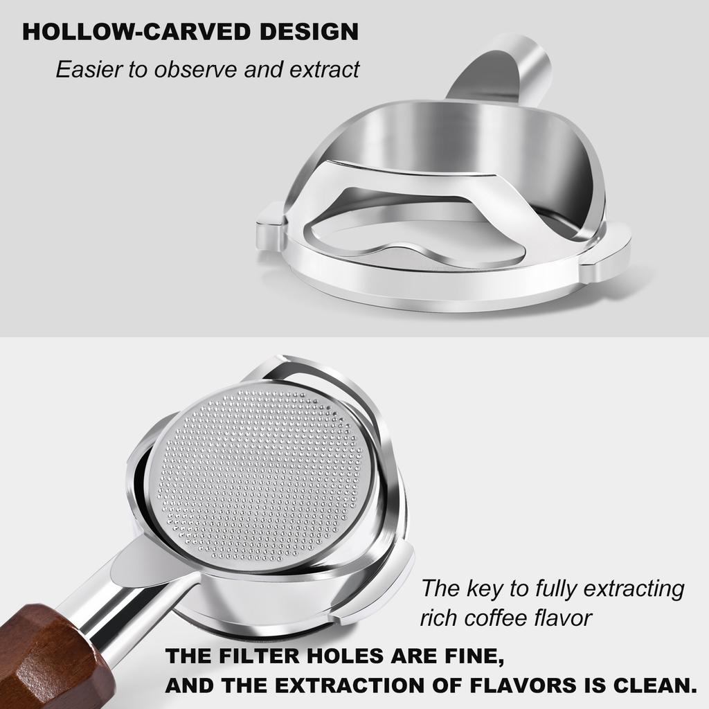 58mm 3Ear For Hibrew H7 H7a H10a Espresso Bottomless Portafilter Breville Barista Max/Signature Hollow Naked Coffee Handle Tool