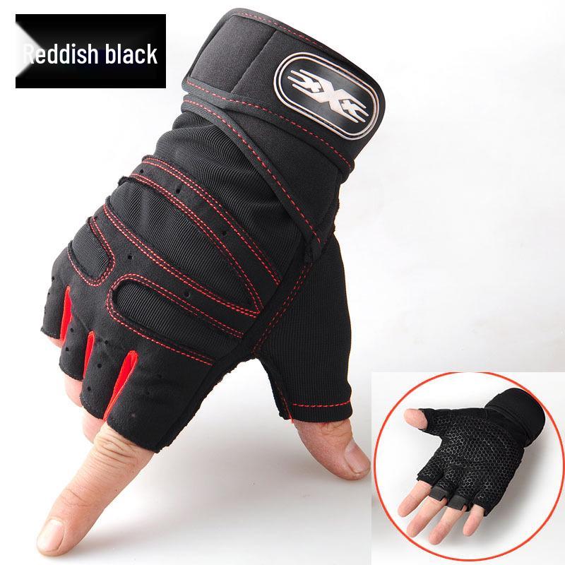 Men's Tactical Half-Finger Cycling & Climbing Gloves - Long Wrist, Breathable, Anti-Slip, Wear-Resistant