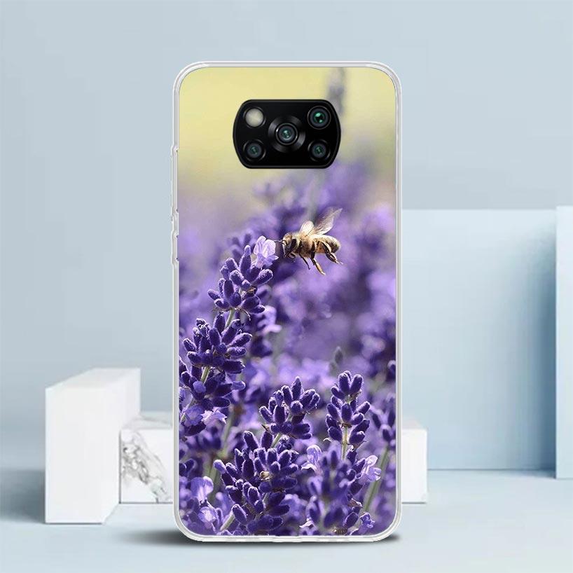 Purple Lavender Flowers Phone Case For Xiaomi Poco F7 Ultra X5 X6 X7 Pro M7 Redmi 15C 15 13C 13 12C 12 10C 10 10A 9 9C 9A 9T Cov
