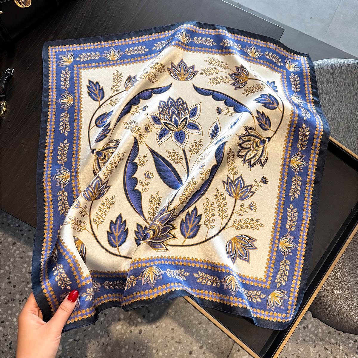 

100% Natural Silk Scarf Women Shawls Wraps for Ladies Foulard Scarves Pashmina Neckerchief Female Hijab Bandana Luxury bufanda Real Silk 53x53cm