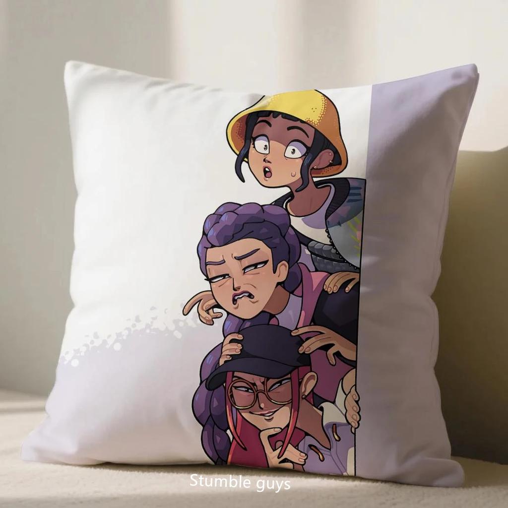 Kpop Sofa Cushion Cover Demon Hunters Anime 45X45cm Pillowcase Soft