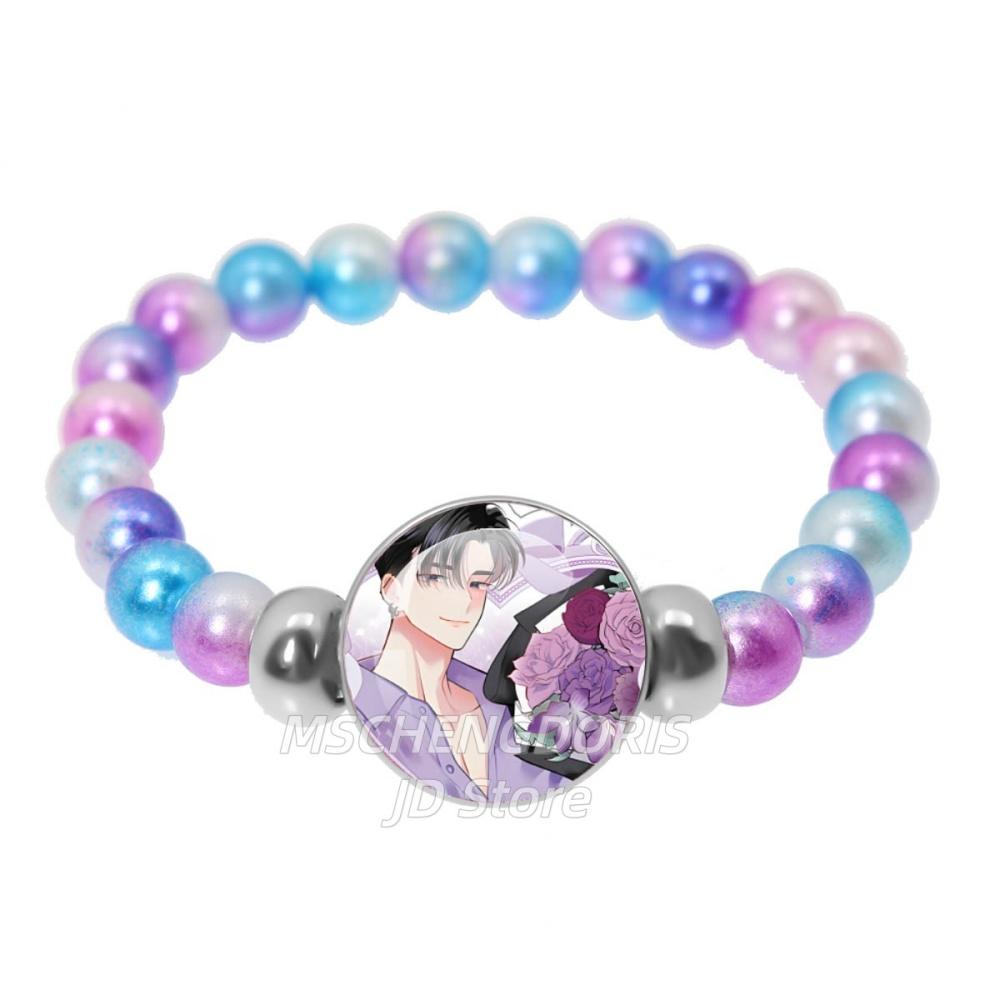 Tamon-kun Ima Docchi Anime Bracelet Fukuhara Tamon Anime Glass Cabochon Handmade Colorful Beads Bracelet Jewelry Charm Fans Gift