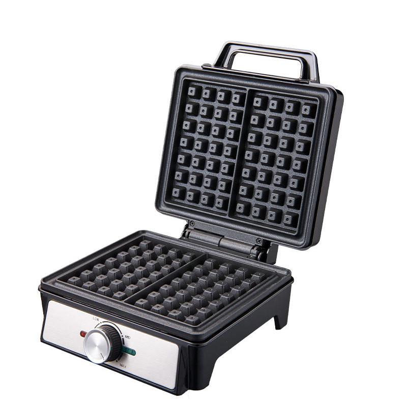 1600W Household Semi Automatic Breakfast Machine High Power Waffle Maker Double-sided heating Toaster