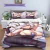 Anime Pattern Bedding Quilt Set Quilt Cover Pillowcase Home Decoration Birthday Gift (1 * Duvet Cover + 2 * Pillowcase, Without Core)