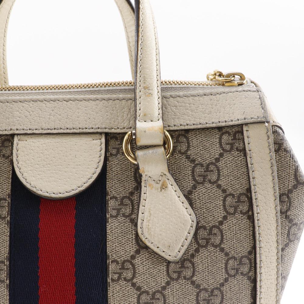 Gucci Off-dias Small Handbag 547551 2WAYShoulder Beige GG Supreme Canvas Women Used