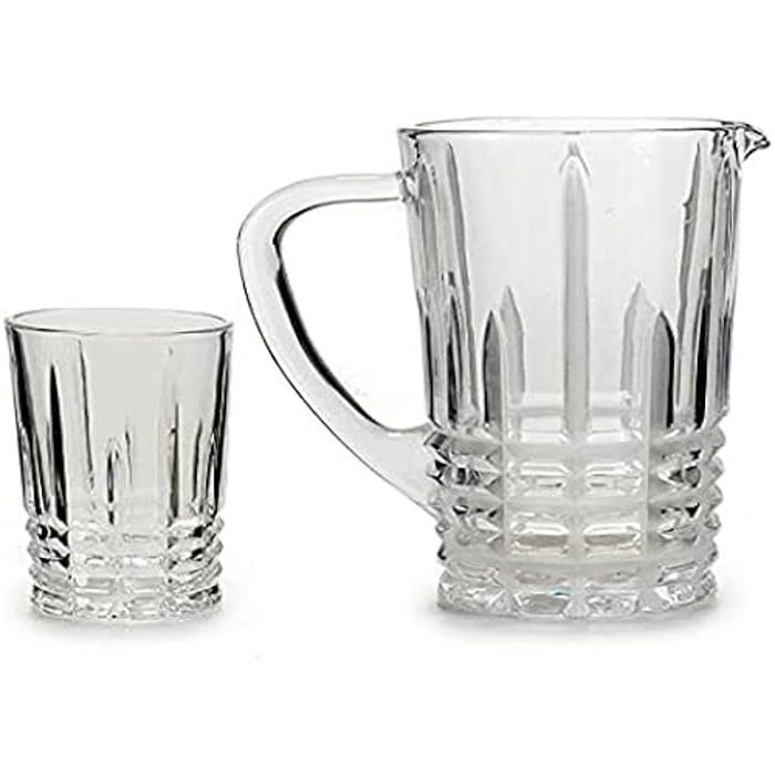 Ensemble de verrerie - VIVALTO - JEU - 1 vase et 6 verres à eau - 25 cl - Multicolore