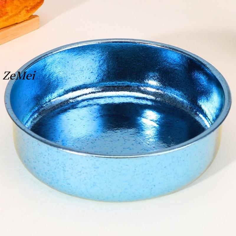 Pure Titanium Ice Flower Double-Layer Pasta Plate,Western Round Basin, Fruit Storage Plate for Home and Camping, Large Tableware