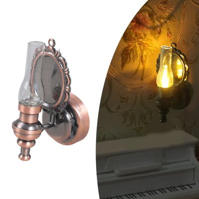 Decorative Miniature LED Wall Lamp European Design For Dollhouses Accessories And Model Scene