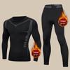 Men's Winter Thermal Velvet Underwear Set - Cold-Proof Running Tights and Bottoms