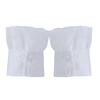 White Fake Sleeve for Women Pleated Detachable Cuff Extension Shirt Dress False Sleeves Decorative Girls Ruffles Fake Cuffs