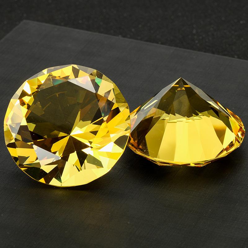 10 Colors Crystal Diamond Shaped Paperweight Decorative Cut Glass Giant Gemstone Wedding Office Desktop Ornament Birthday Gifts