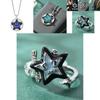 Stunning Geometric Lucky Star Spinner Pendant Necklace In Stylish Titanium Steel Design