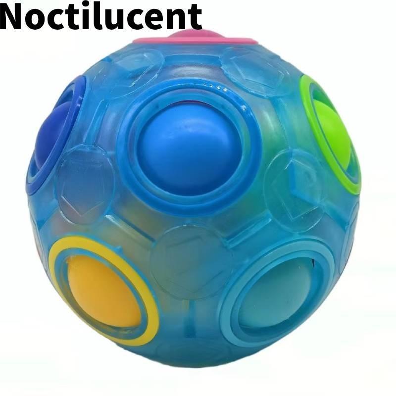 Colorful 12 Hole Magic Ball Stress Relief Toy Creative Rainbow Puzzle For Anxiety