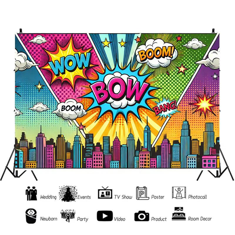 Urban Explosion Polyester Photography Background - Multi functional Indoor and Outdoor Party and Birthday Banners