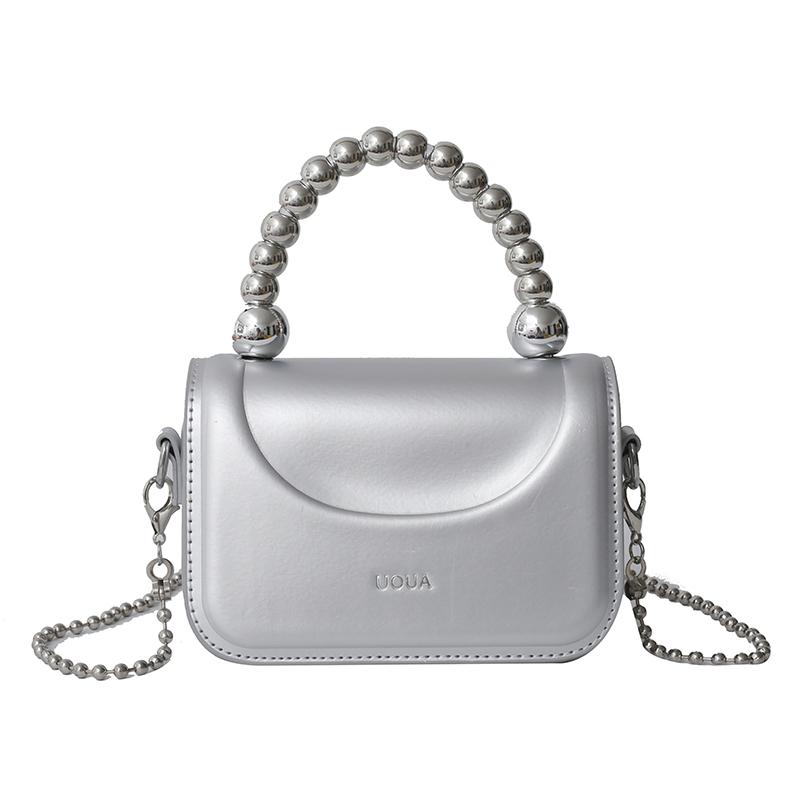 Exquisite fashion beaded handbag bag women's new foreign style versatile solid color shoulder bag high texture trend messenger bag
