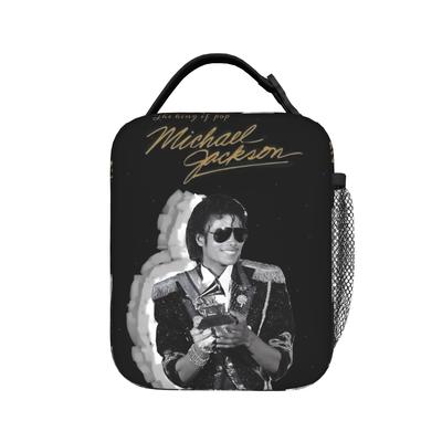 Sänger Michael Jacksons MJ 2026 Thermoisolierte Lunchtaschen für Reisen Tragbare Lebensmitteltasche Männer Frauen Kühltasche Thermoisolierte Lunchboxen