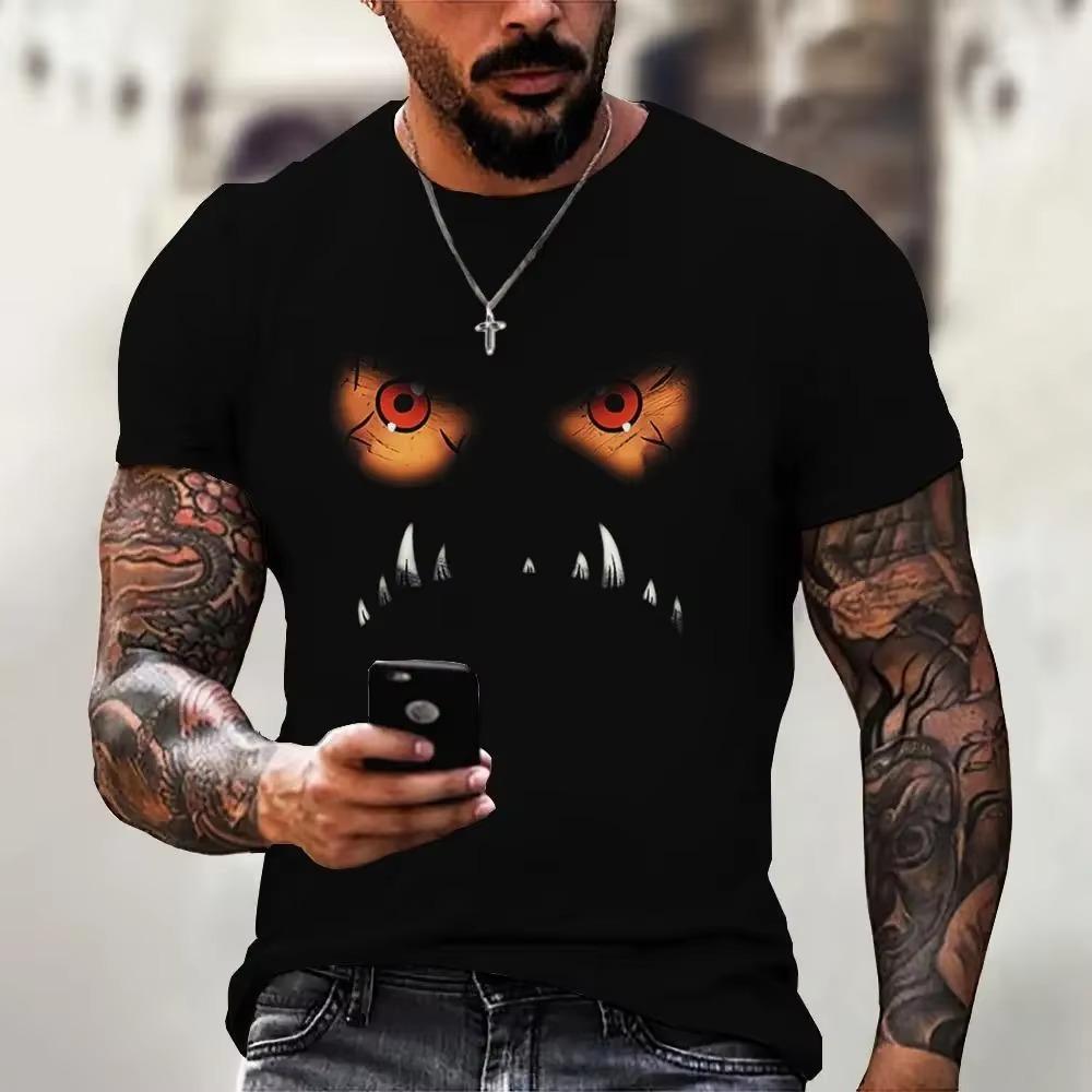 Tričko Devil Graphics Běžné Pánské Trička s krátkým rukávem Léto Pánské Oblečení Volné tričko Pro pánské oversized topy Streetwear 5XL