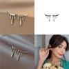 Modern Fashion Asymmetric Teardrop Earrings For Women Silver Alloy Design