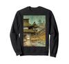 Japanese Temple In the Rain, Japanese Art, Japanese Painting, Sendaiyama-no-dera Temple, Kawase Hasui, Sweatshirt