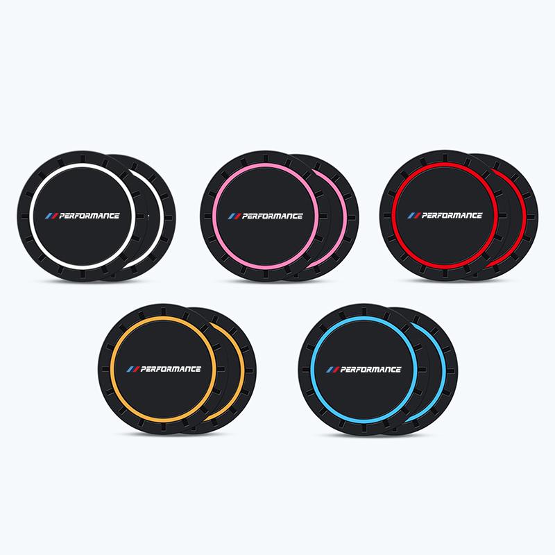

Car Cup Holder Pad Anti-Slip Silicone Durable Autot Accessories For BMW E30 E34 E36 E39 E46 E52 E53 E60 E61 E62 E70 E71 E83 M5 blue-2PCS