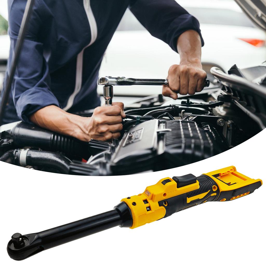 3/8inch Cordless Ratchet Wrench 6inch Extended Neck Wrench 40Ft Lbs Torque 400RPM Electric Driver