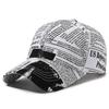 Newspaper Pattern Personality Graffiti Baseball Cap Fashion Street Hip Hop Duck Cap Outdoor Sports Visor Sun Protection Visor Hat Truck Driver Hat