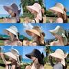 Summer Wide Brim Hat With Neck Protection For Women Outdoor Sun Shade Fashionable Uv Shield